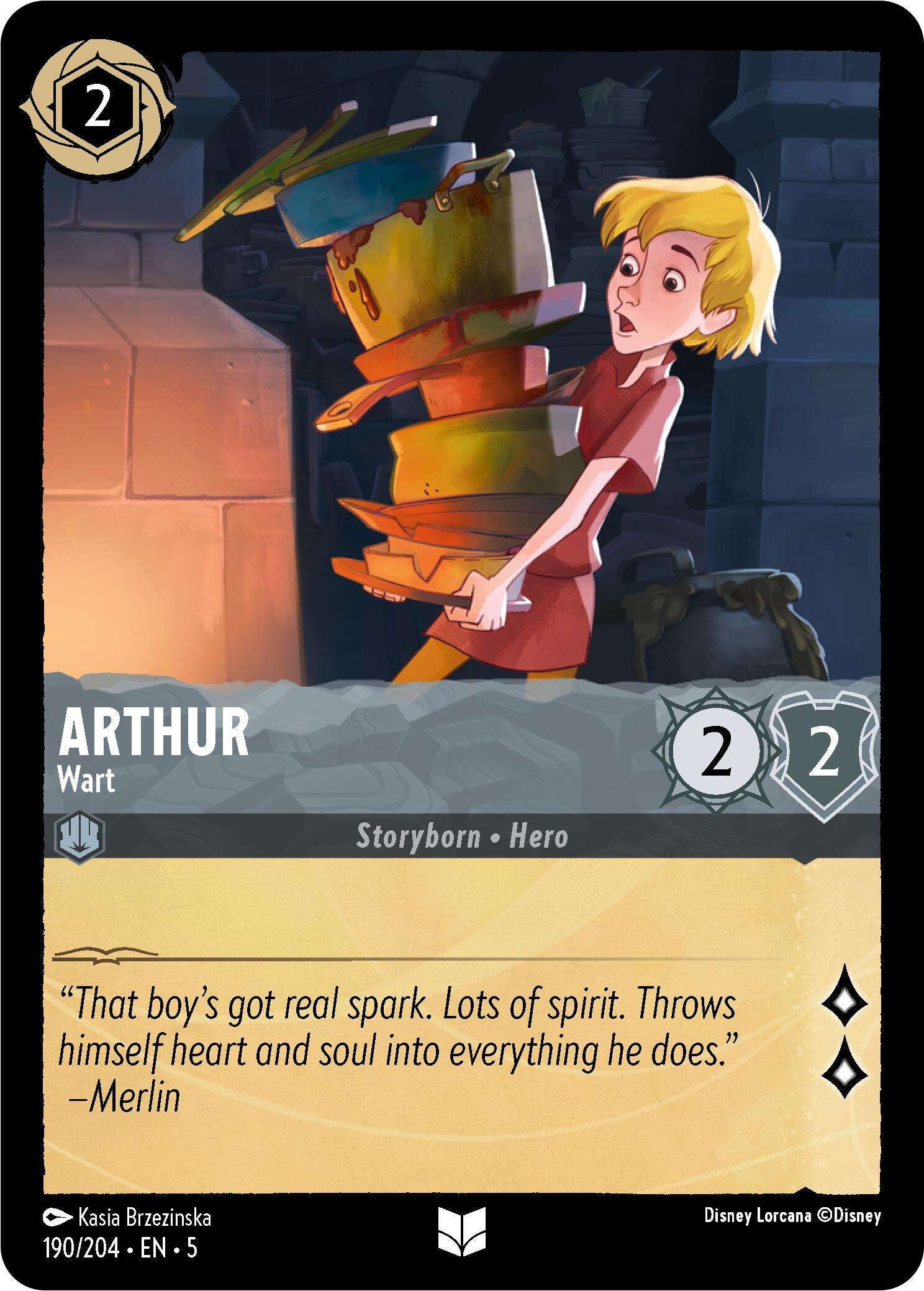 Image for Arthur - Wart (190/204) (Shimmering Skies) (5) - Disney Lorcana