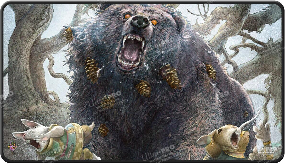 Image for Bloomburrow Black Stitched Standard Gaming Playmat for Magic: The Gathering - Lumra, Bellow of the Woods - Playmats