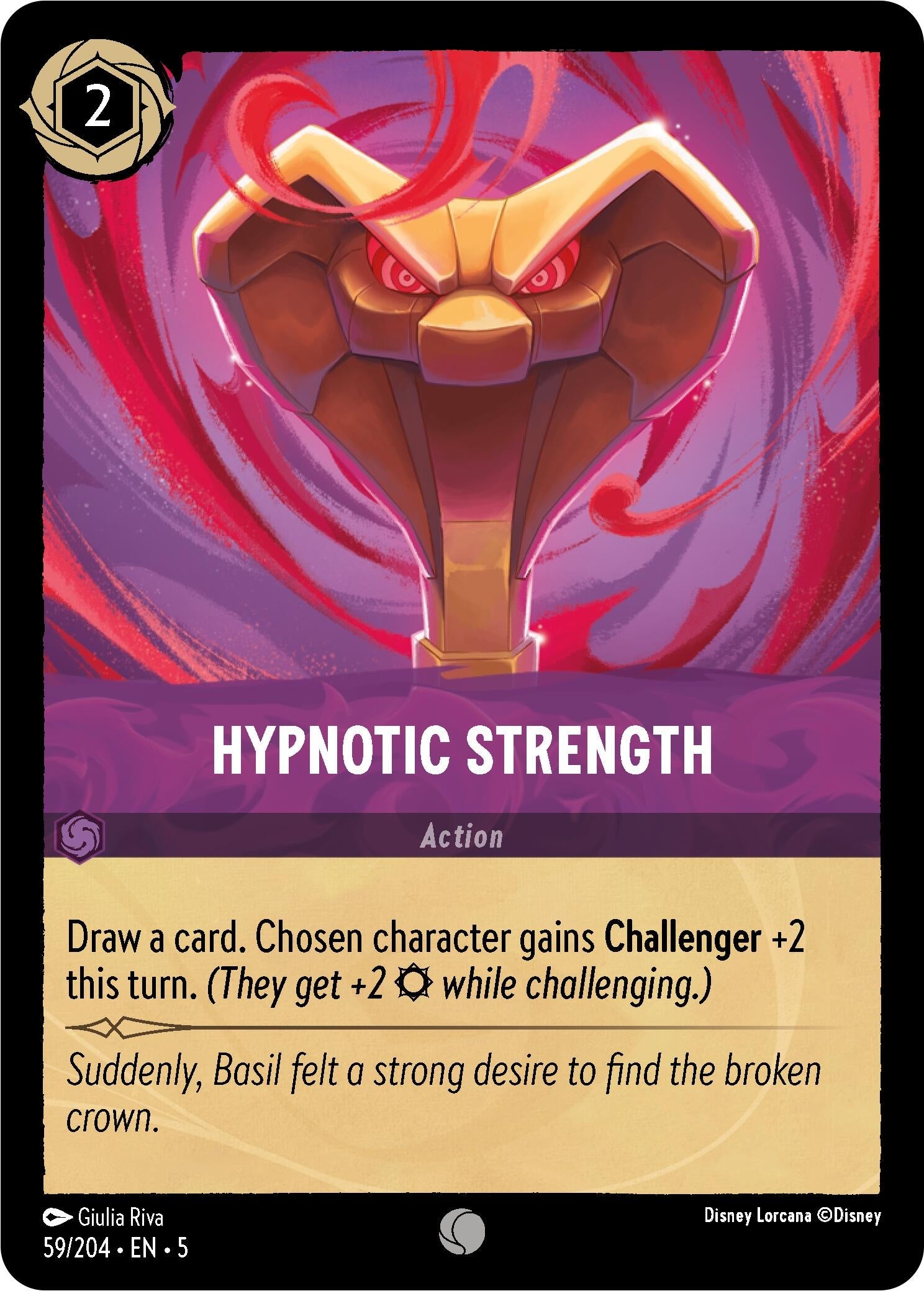 Image for Hypnotic Strength (59/204) (Shimmering Skies) (5) - Disney Lorcana