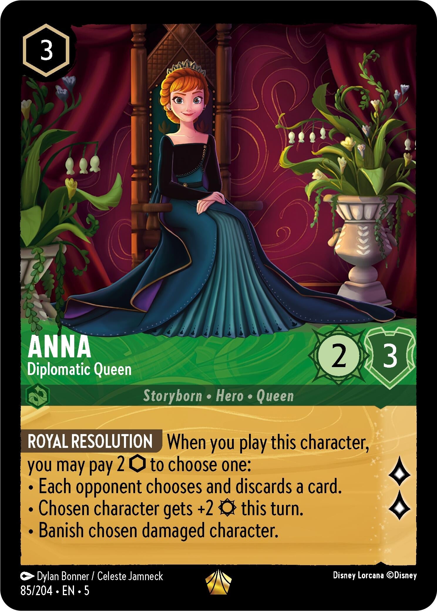 Image for Anna - Diplomatic Queen (85/204) (Shimmering Skies) (5) - Disney Lorcana