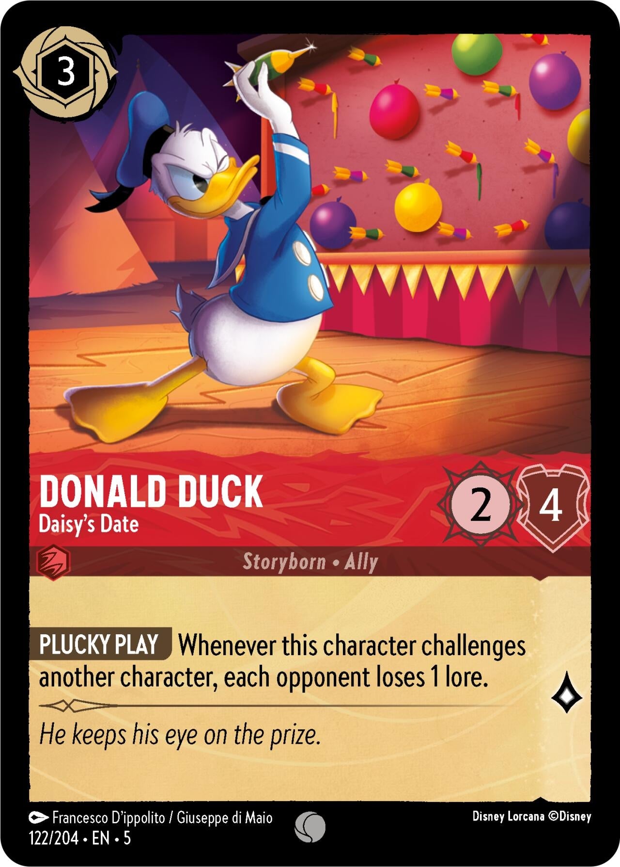 Image for Donald Duck - Daisy's Date (122/204) (Shimmering Skies) (5) - Disney Lorcana