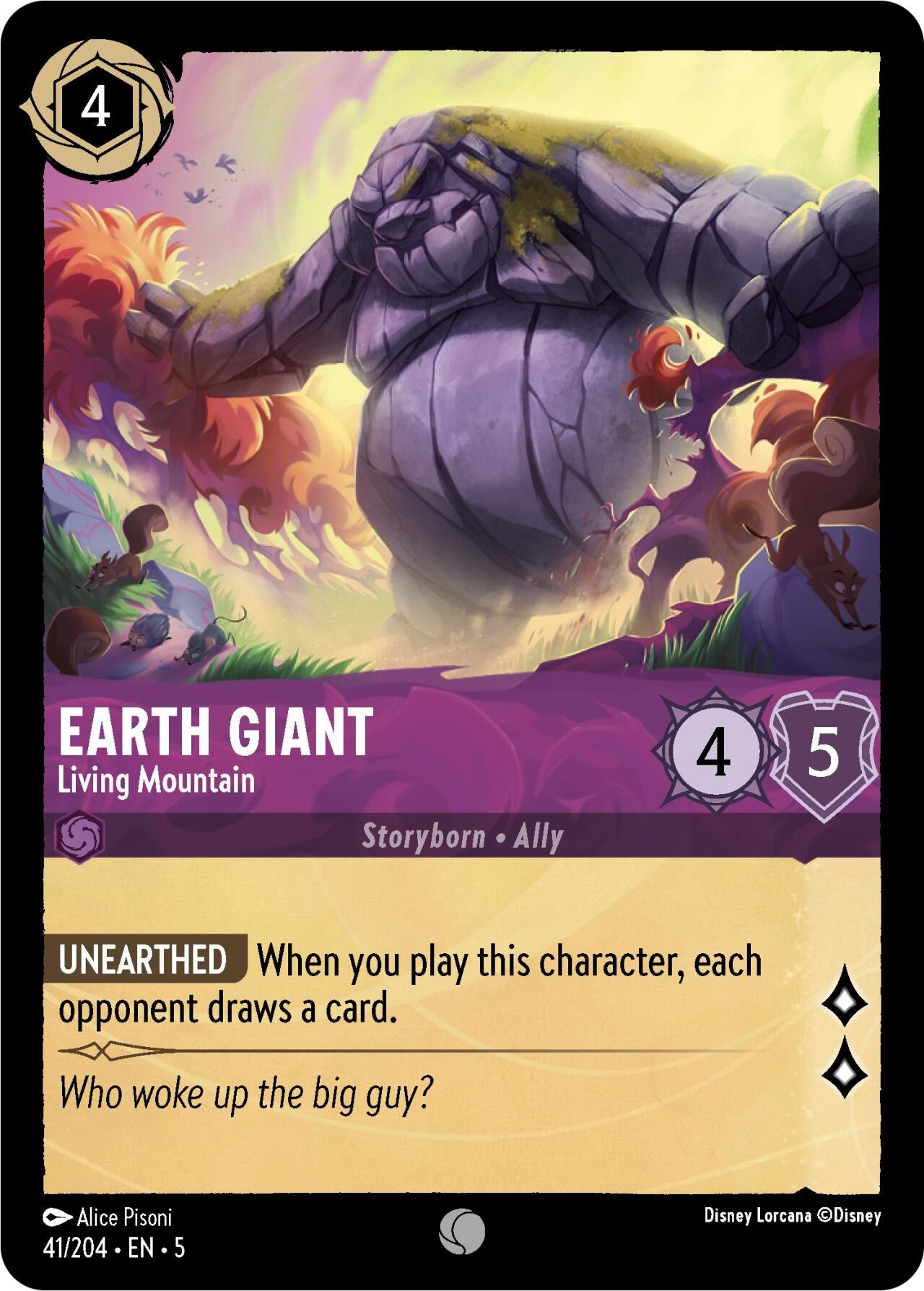Image for Earth Giant - Living Mountain (41/204) (Shimmering Skies) (5) - Disney Lorcana