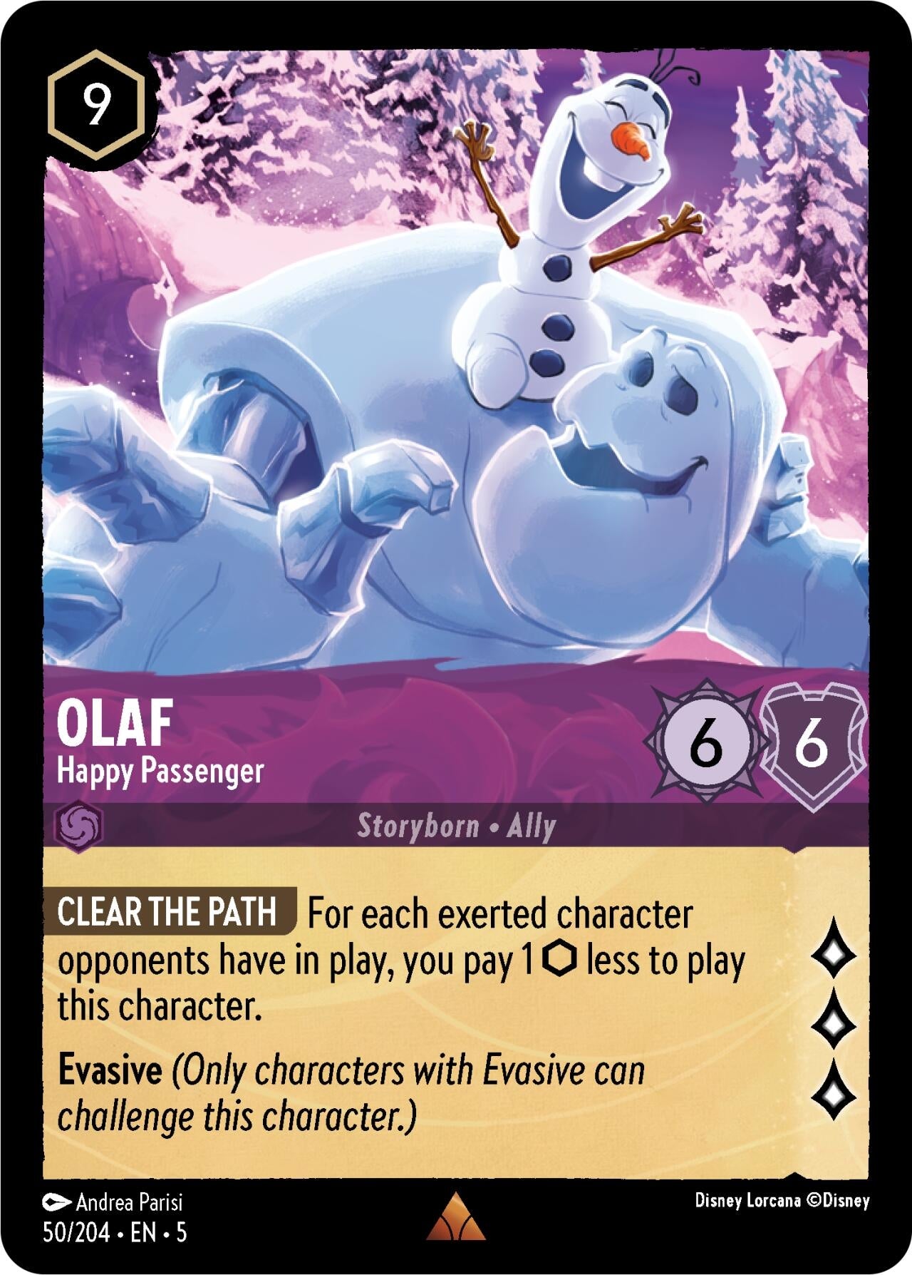 Image for Olaf - Happy Passenger (50/204) (Shimmering Skies) (5) - Disney Lorcana