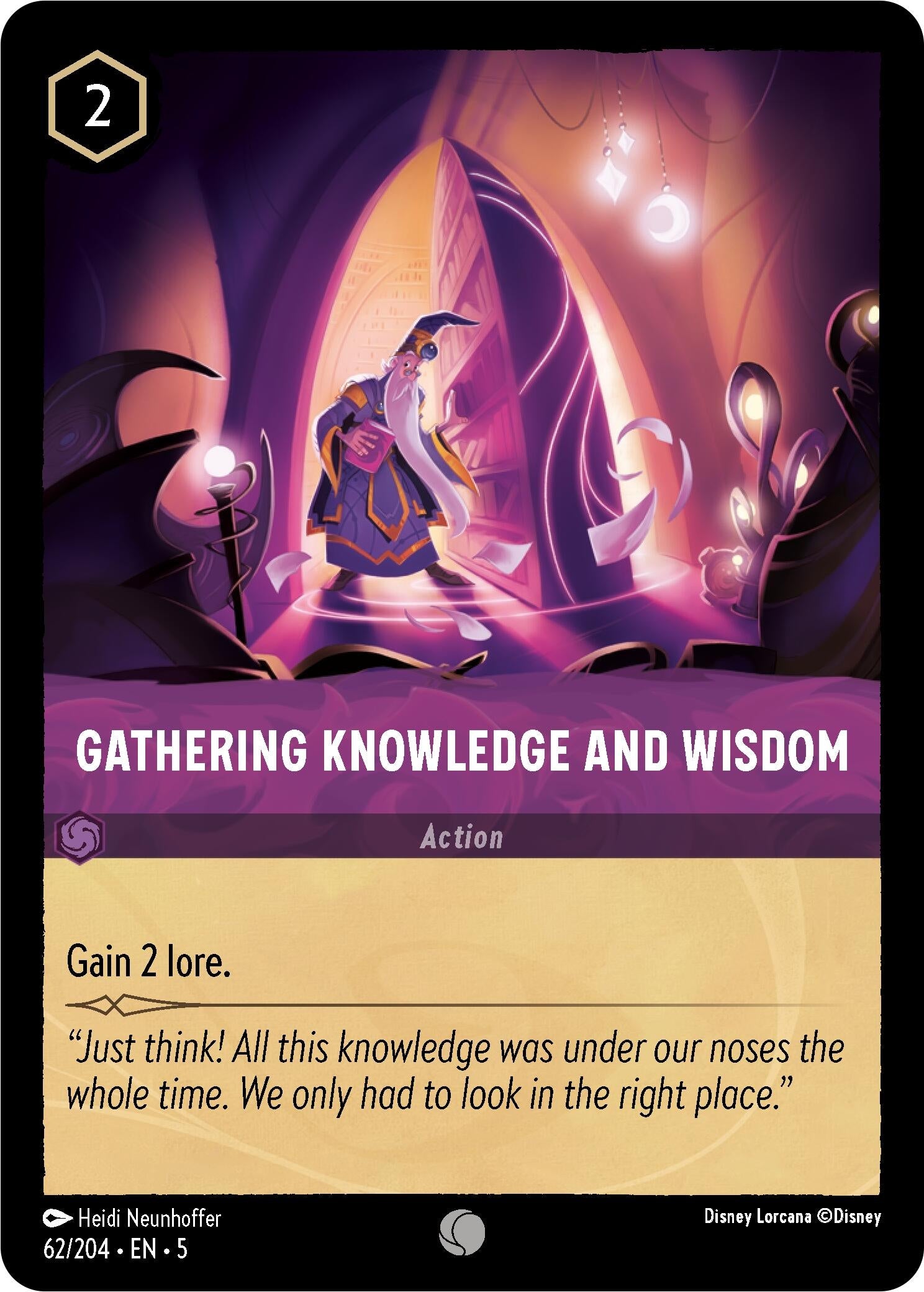 Image for Gathering Knowledge and Wisdom (62/204) (Shimmering Skies) (5) - Disney Lorcana