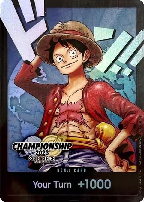 Image for DON!! Card (Monkey.D.Luffy) (2023 World Championship Finals) (One Piece Promotion Cards) (OP-PR) - One Piece Card Game