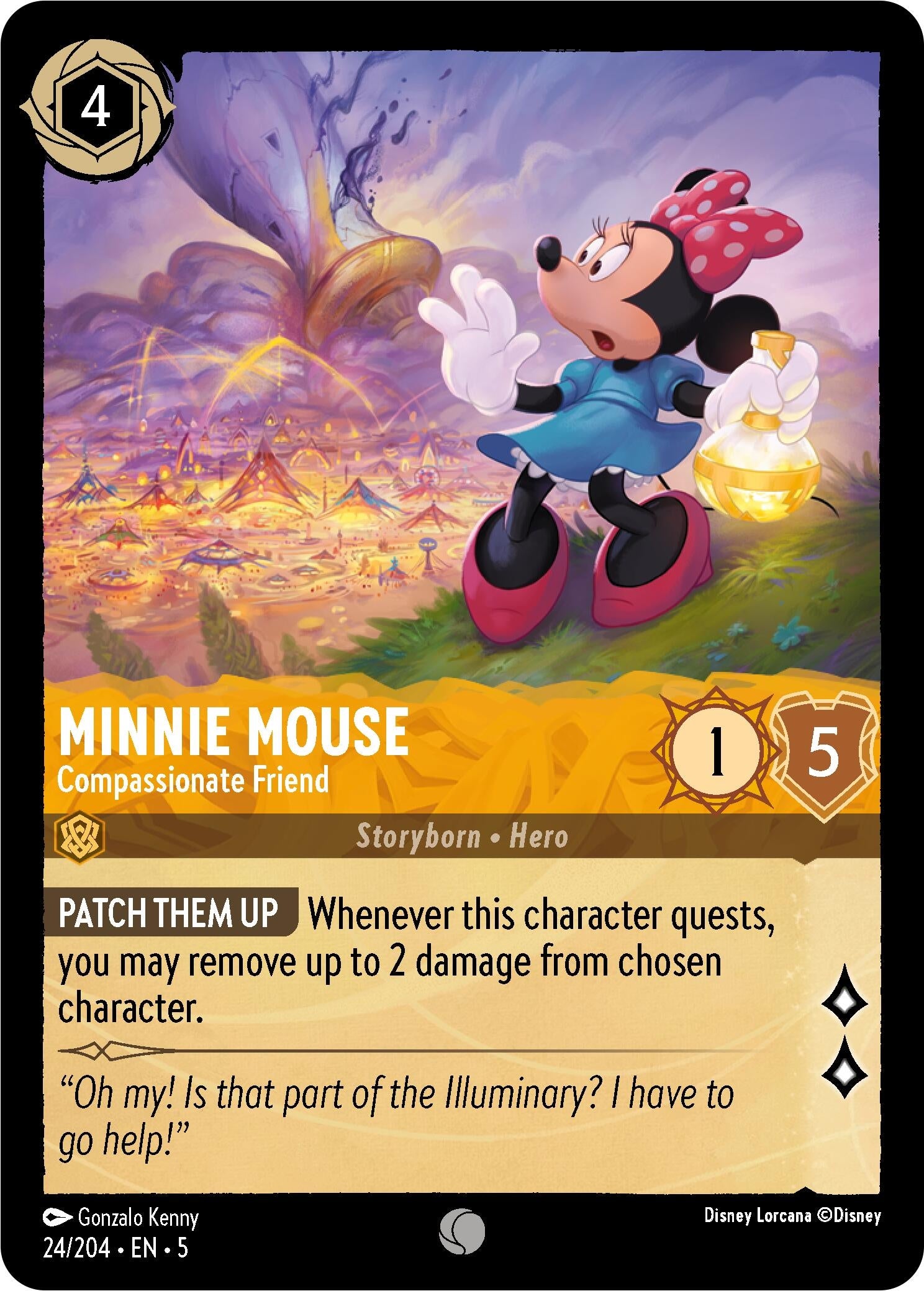 Image for Minnie Mouse - Compassionate Friend (24/204) (Shimmering Skies) (5) - Disney Lorcana
