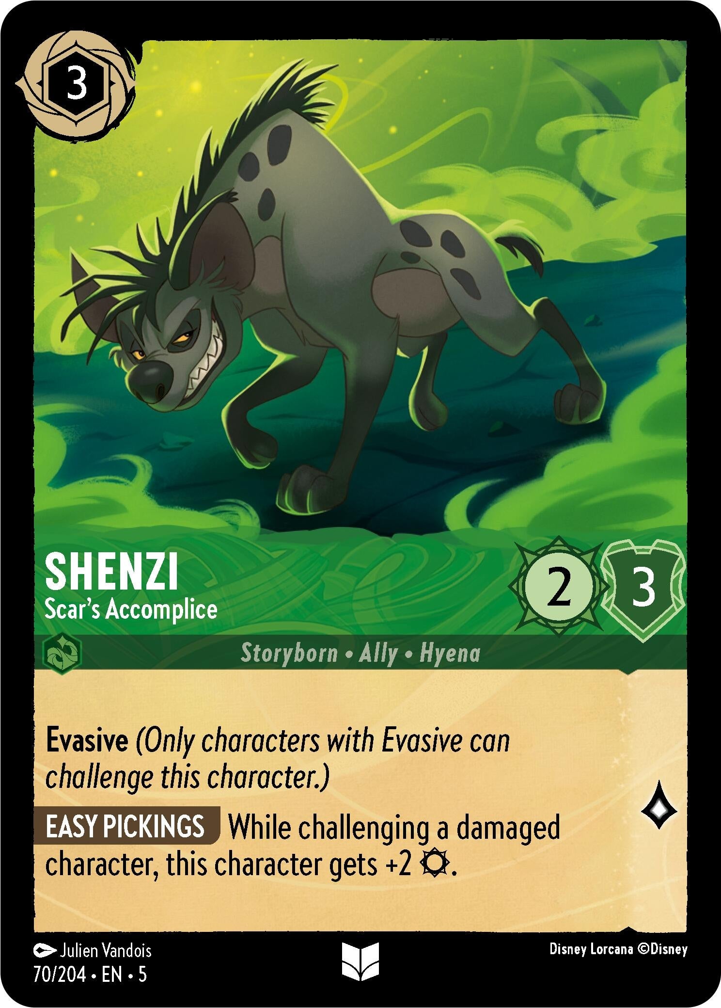 Image for Shenzi - Scar's Accomplice (70/204) (Shimmering Skies) (5) - Disney Lorcana