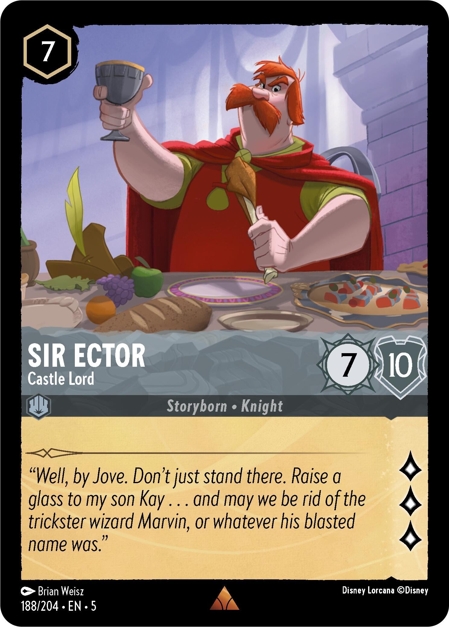 Image for Sir Ector - Castle Lord (188/204) (Shimmering Skies) (5) - Disney Lorcana