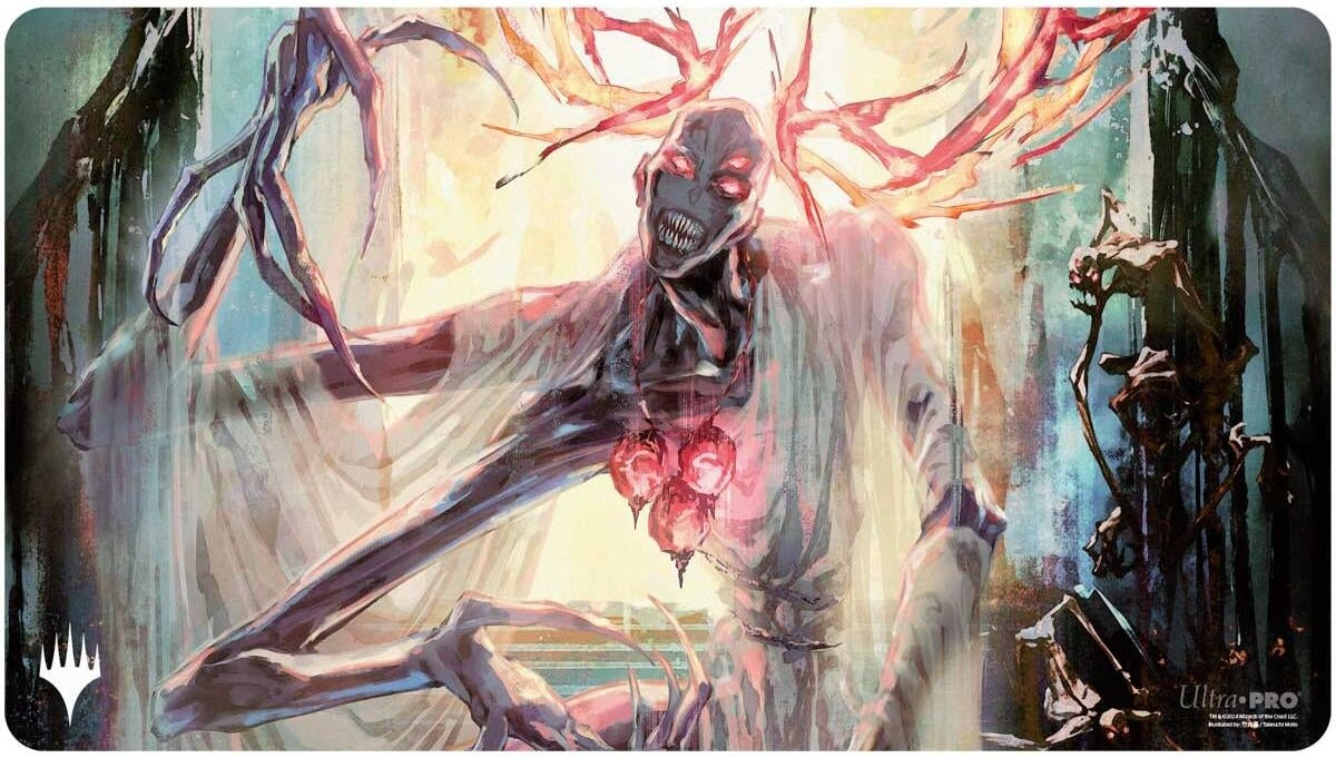 Image for Duskmourn Playmat for Magic: The Gathering - Mythic Cycle White (Overlord of the Mistmoors) - Playmats