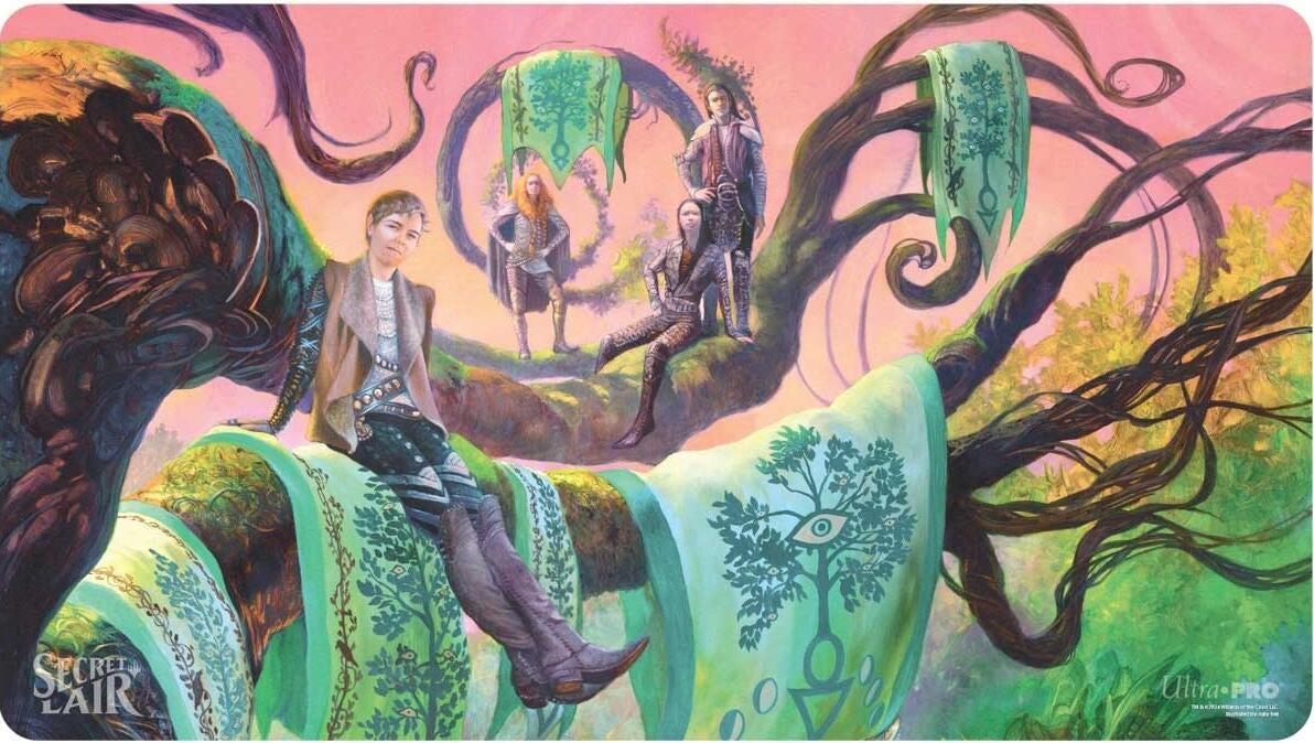 Image for Secret Lair 2024 Julie Bell - Coat of Arms Standard Gaming Playmat for Magic: The Gathering - Playmats