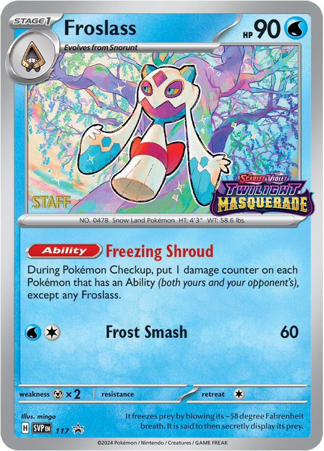 Image for Froslass - 117 (Prerelease) [Staff] (117) (SV: Scarlet & Violet Promo Cards) (SVP) - Pokemon