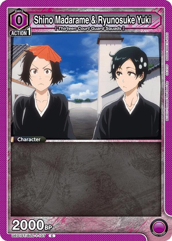 Image for Shino Madarame & Ryunosuke Yuki (UE01ST/BLC-1-107) (UE01ST: BLEACH: Thousand-Year Blood War Starter Deck) (UE01ST) - Union Arena