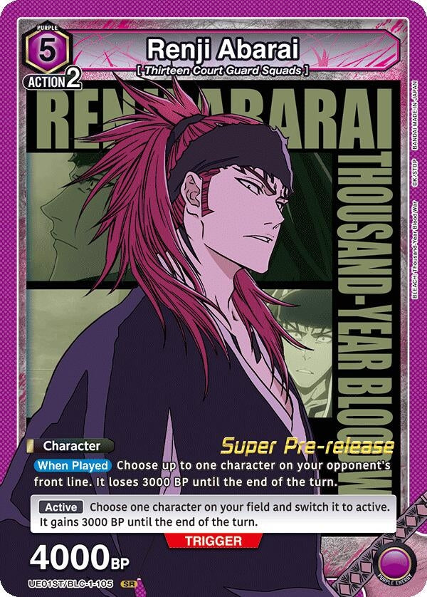 Image for Renji Abarai (105) (UE01ST/BLC-1-105) (UE01ST: BLEACH: Thousand-Year Blood War Super Pre-Release Starter Deck) (UE01ST_PRE) - Union Arena