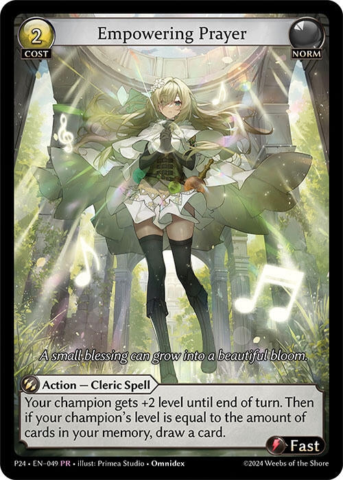 Image for Empowering Prayer (049) (Promotional Cards) (P) - Grand Archive TCG