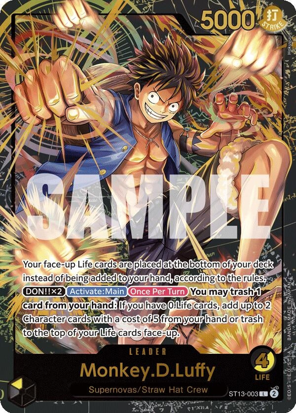 Image for Monkey.D.Luffy (Premium Card Collection -Leader Collection-) (ST13-003) (One Piece Promotion Cards) (OP-PR) - One Piece Card Game