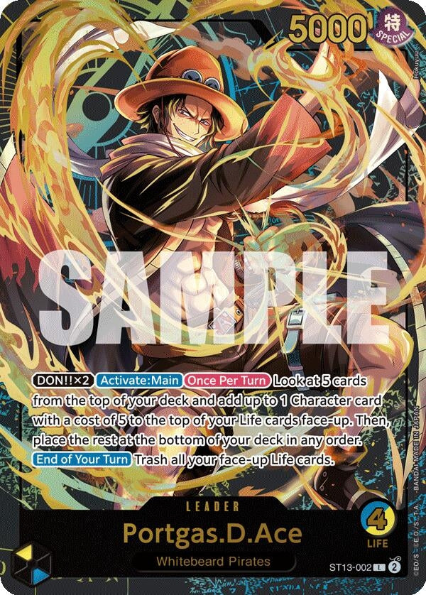 Image for Portgas.D.Ace (Premium Card Collection -Leader Collection-) (ST13-002) (One Piece Promotion Cards) (OP-PR) - One Piece Card Game