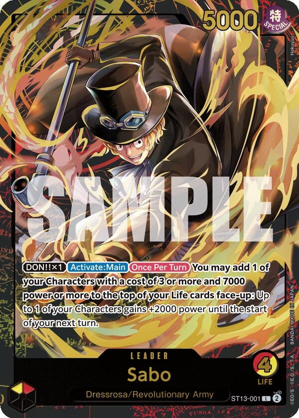 Image for Sabo (Premium Card Collection -Leader Collection-) (ST13-001) (One Piece Promotion Cards) (OP-PR) - One Piece Card Game