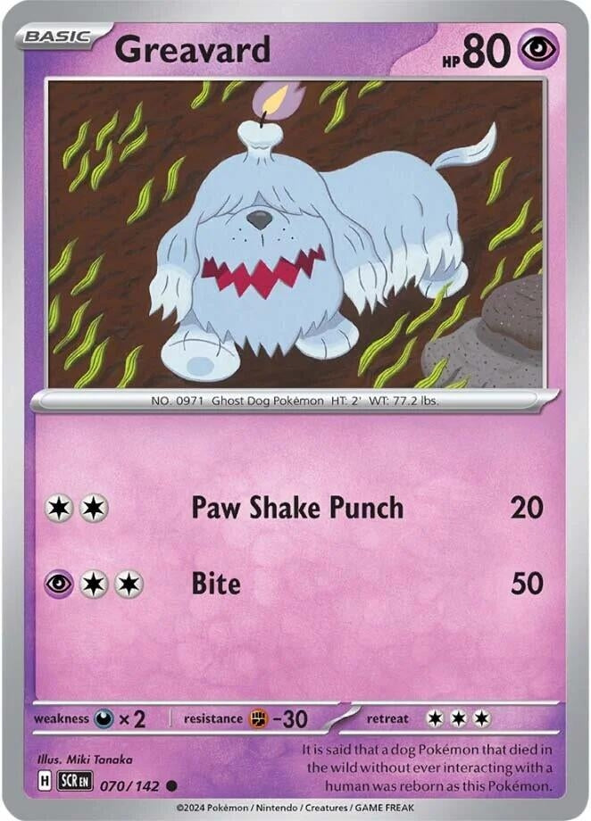 Image for Greavard (070/142) (SV07: Stellar Crown) - Pokemon