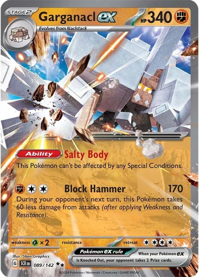 Image for Garganacl ex (089/142) (SV07: Stellar Crown) - Pokemon