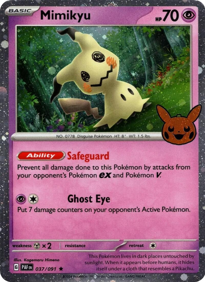 Image for Mimikyu - 037/091 (Cosmos Holo) (037/091) (Trick or Trade BOOster Bundle 2024) (TTBB24) - Pokemon