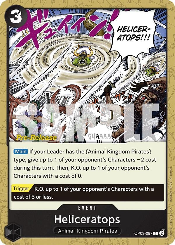 Image for Heliceratops (OP08-097) (Two Legends Pre-Release Cards) (OP08 PRE) - One Piece Card Game