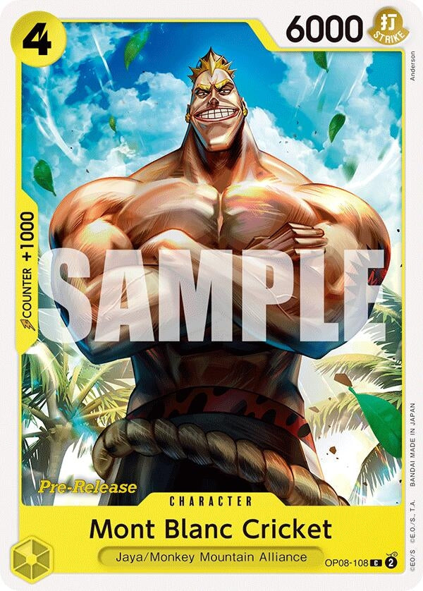 Image for Mont Blanc Cricket (OP08-108) (Two Legends Pre-Release Cards) (OP08 PRE) - One Piece Card Game