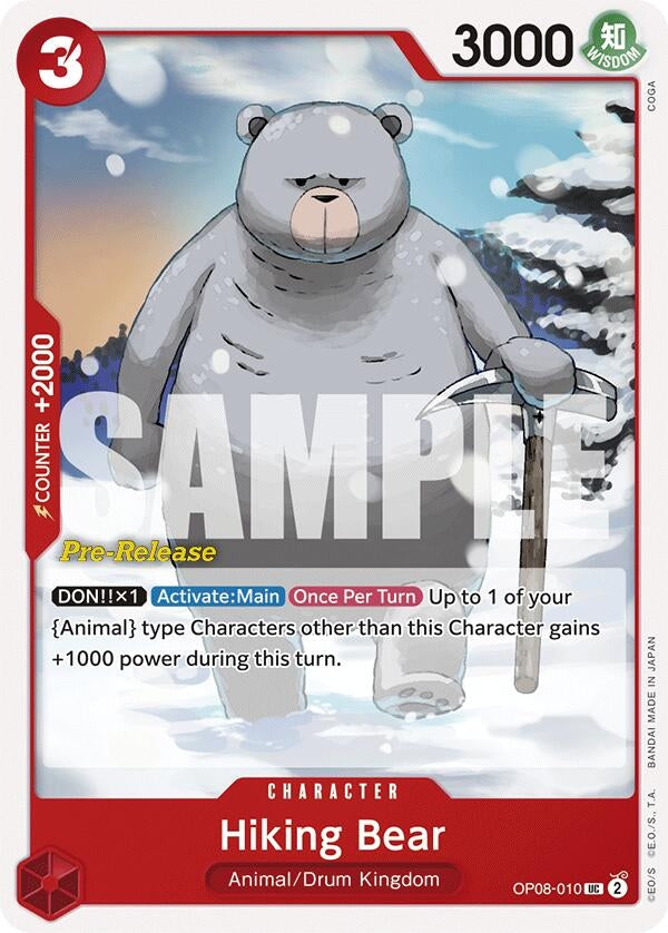 Image for Hiking Bear (OP08-010) (Two Legends Pre-Release Cards) (OP08 PRE) - One Piece Card Game