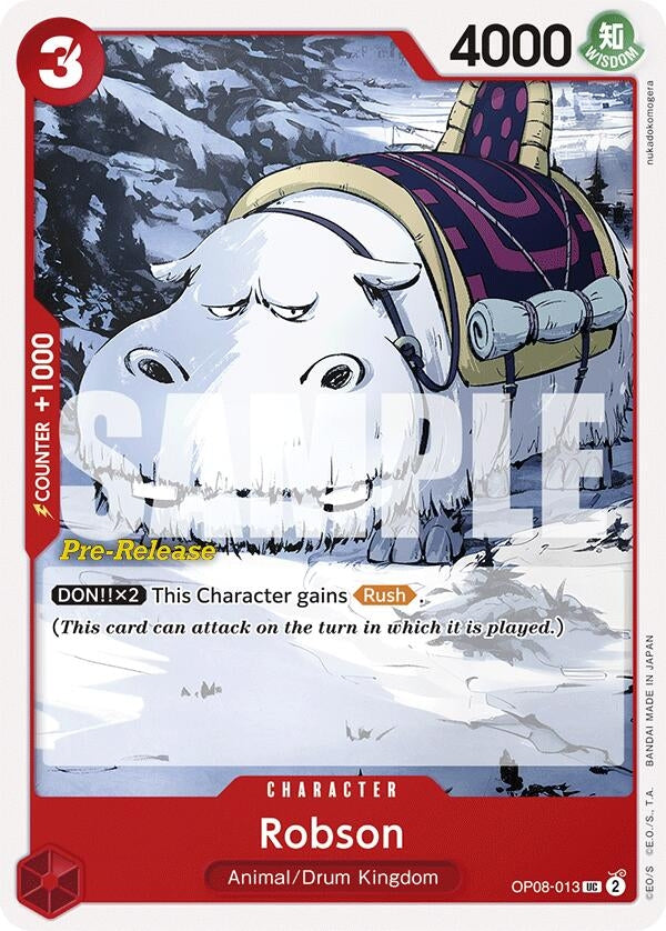 Image for Robson (OP08-013) (Two Legends Pre-Release Cards) (OP08 PRE) - One Piece Card Game