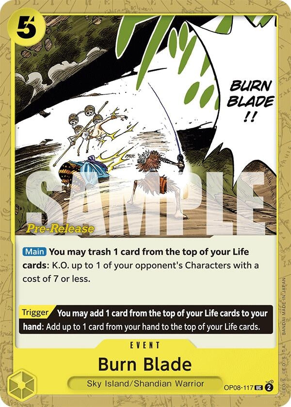 Image for Burn Blade (OP08-117) (Two Legends Pre-Release Cards) (OP08 PRE) - One Piece Card Game