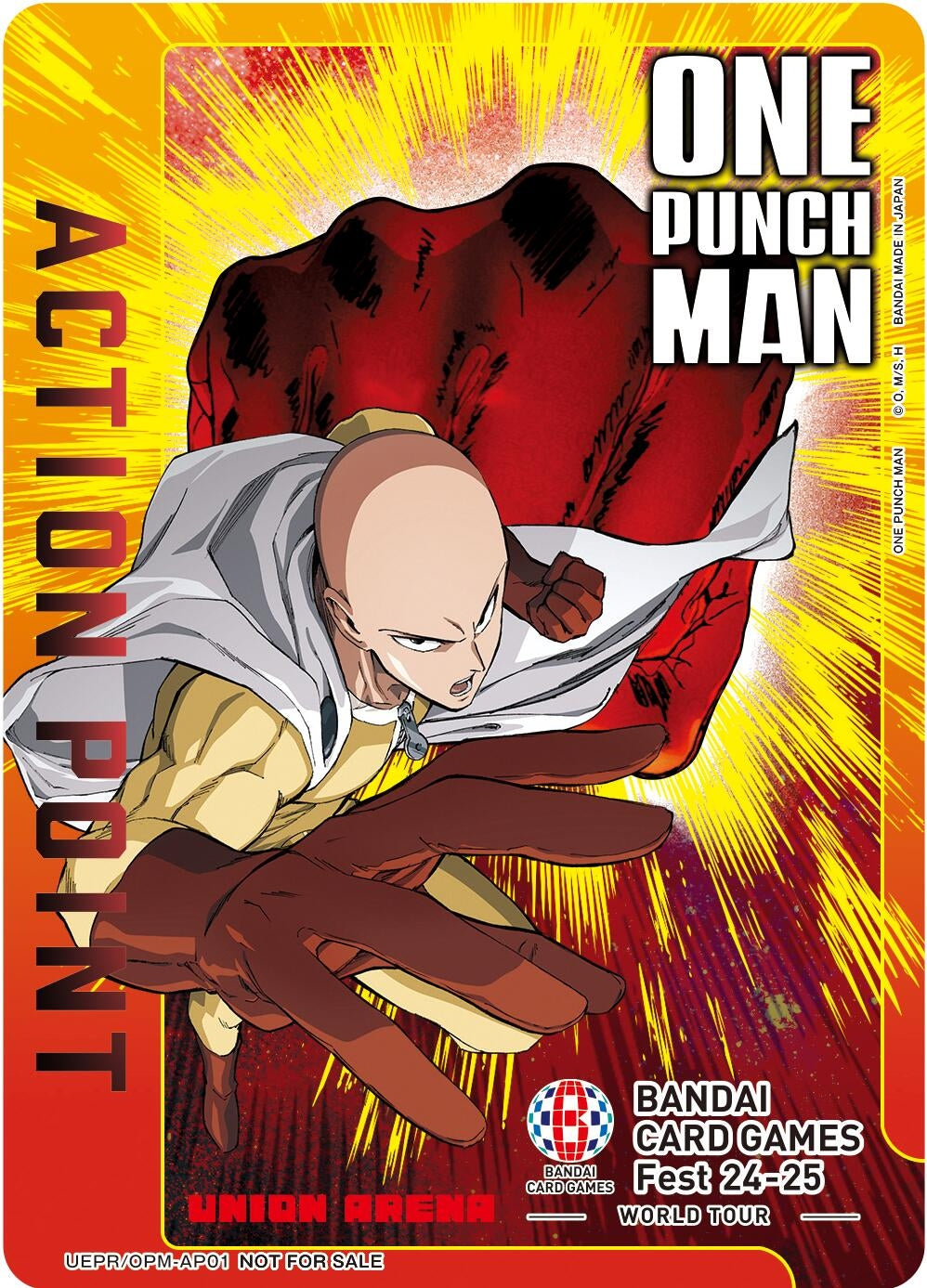 Image for Action Point Card (One Punch Man) (BANDAI Card Games Fest 24-25 World Tour) (UEPR/OPM-AP01) (Union Arena Promotion Cards) (UEPR) - Union Arena