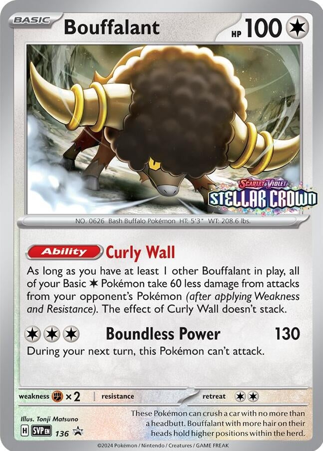Image for Bouffalant - 136 (136) (SV: Scarlet & Violet Promo Cards) (SVP) - Pokemon