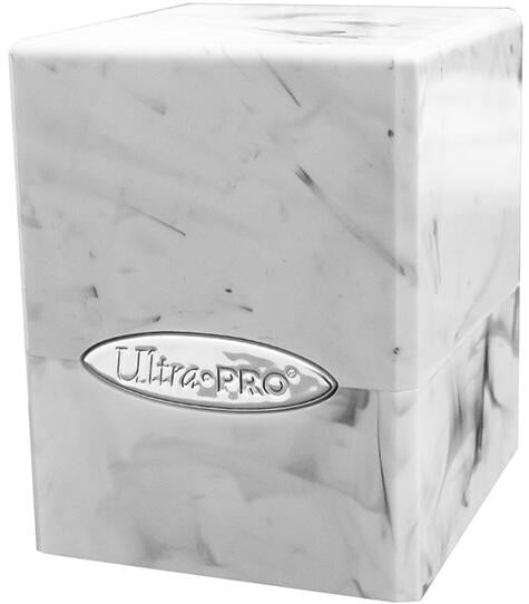 Image for Marble Satin Cube - White and Black - Deck Boxes