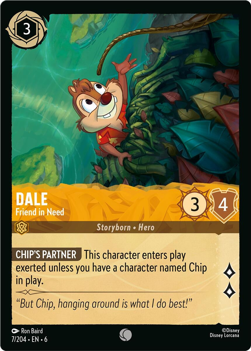 Image for Dale - Friend in Need (7/204) (Azurite Sea) (6) - Disney Lorcana