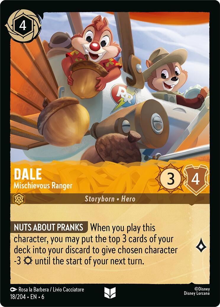 Image for Dale - Mischievous Ranger (18/204) (Azurite Sea) (6) - Disney Lorcana