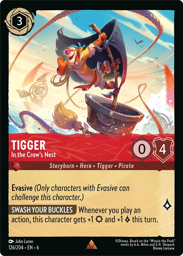 Image for Tigger - In the Crow's Nest (126/204) (Azurite Sea) (6) - Disney Lorcana