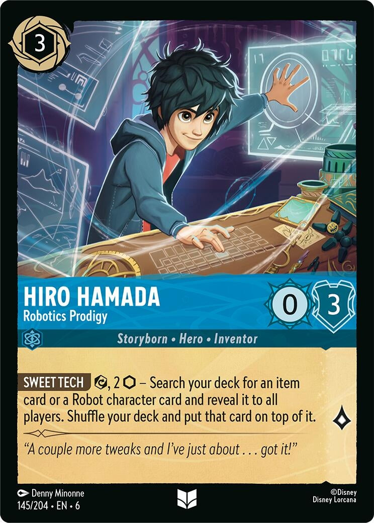 Image for Hiro Hamada - Robotics Prodigy (145/204) (Azurite Sea) (6) - Disney Lorcana