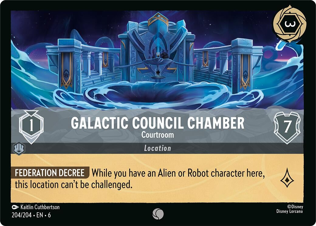 Image for Galactic Council Chamber - Courtroom (204/204) (Azurite Sea) (6) - Disney Lorcana