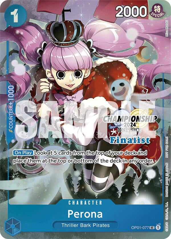 Image for Perona (Championship 2024 Finalist Card Set) (OP01-077) (One Piece Promotion Cards) (OP-PR) - One Piece Card Game
