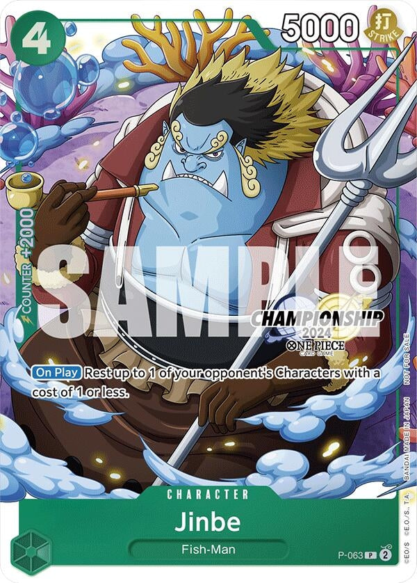 Image for Jinbe (CS 2024 Event Pack Finalist) (P-063) (One Piece Promotion Cards) (OP-PR) - One Piece Card Game