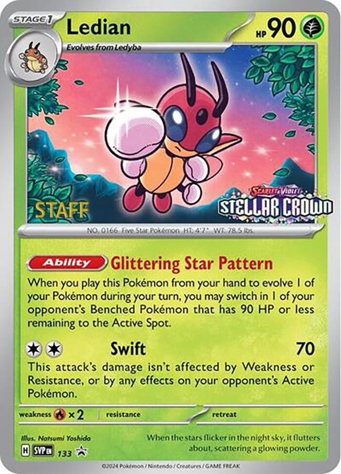 Image for Ledian - 133 (Prerelease) [Staff] (133) (SV: Scarlet & Violet Promo Cards) (SVP) - Pokemon