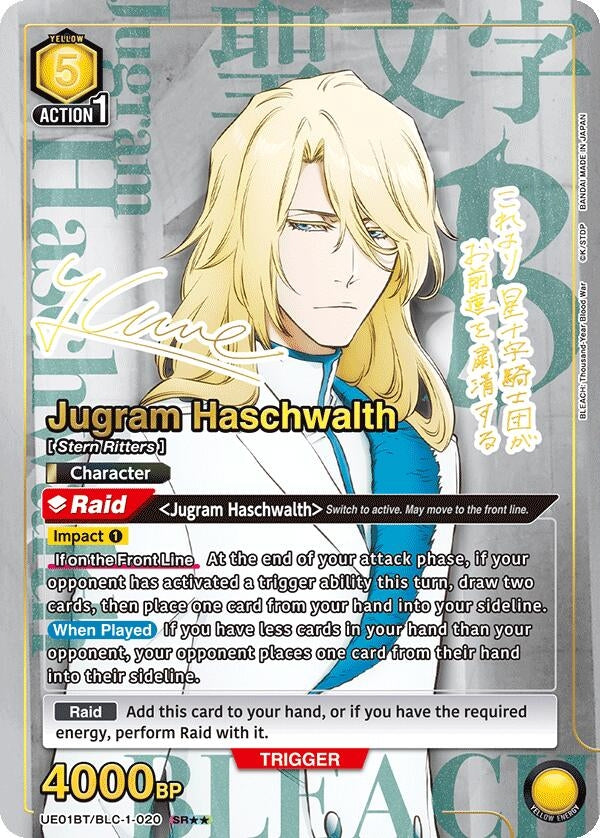 Image for Jugram Haschwalth (020) (SR**) (UE01BT/BLC-1-020) (UE01BT: BLEACH: Thousand-Year Blood War) (UE01BT) - Union Arena