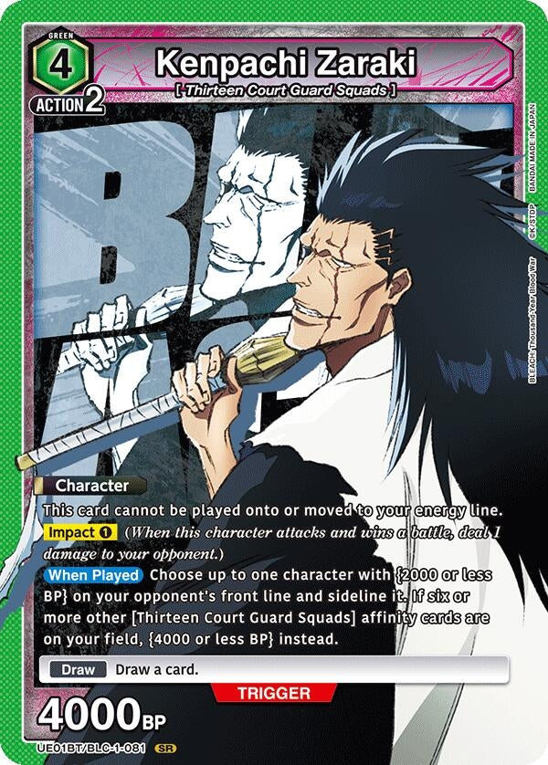 Image for Kenpachi Zaraki (081) (UE01BT/BLC-1-081) (UE01BT: BLEACH: Thousand-Year Blood War) (UE01BT) - Union Arena