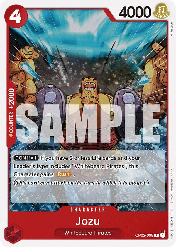 Image for Jozu (OP02-008) (Starter Deck 15: RED Edward.Newgate) (ST-15) - One Piece Card Game
