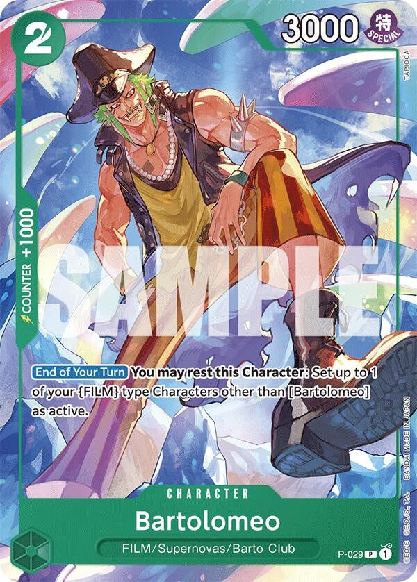 Image for Bartolomeo (P-029) (Starter Deck 16: GREEN Uta) (ST-16) - One Piece Card Game