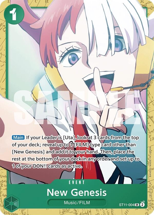 Image for New Genesis (ST11-004) (Starter Deck 16: GREEN Uta) (ST-16) - One Piece Card Game