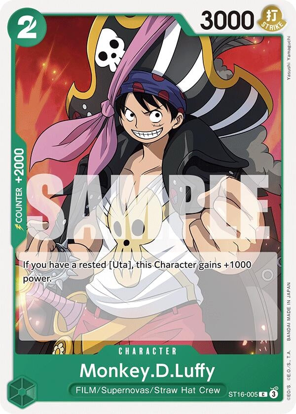 Image for Monkey.D.Luffy (ST16-005) (ST16-005) (Starter Deck 16: GREEN Uta) (ST-16) - One Piece Card Game