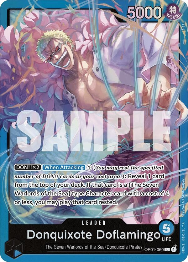 Image for Donquixote Doflamingo (OP01-060) (OP01-060) (Starter Deck 17: BLUE Donquixote Doflamingo) (ST-17) - One Piece Card Game