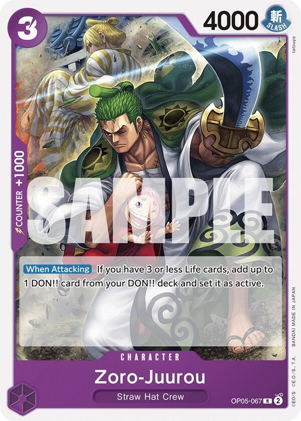 Image for Zoro-Juurou (OP05-067) (OP05-067) (Starter Deck 18: PURPLE Monkey.D.Luffy) (ST-18) - One Piece Card Game