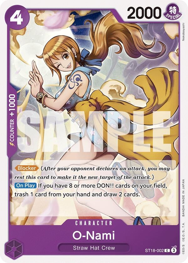 Image for O-Nami (ST18-002) (Starter Deck 18: PURPLE Monkey.D.Luffy) (ST-18) - One Piece Card Game