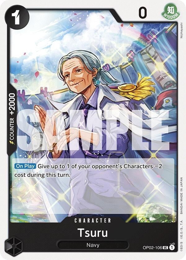 Image for Tsuru (OP02-106) (Starter Deck 19: BLACK Smoker) (ST-19) - One Piece Card Game